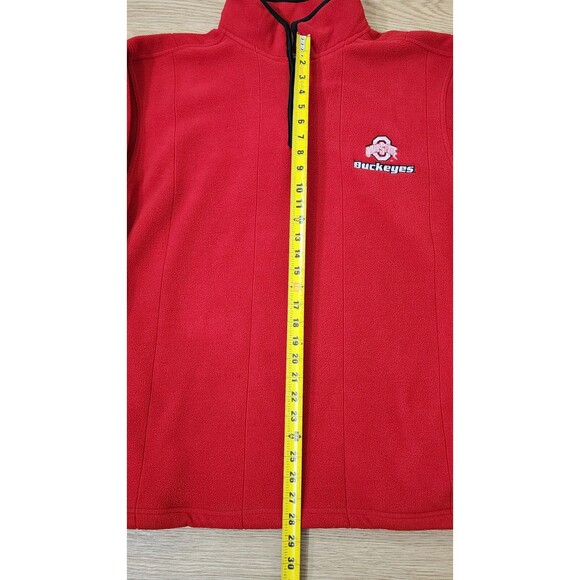 Pro Player Fleece Mens Large Ohio State Buckeyes Embroidered Logo College Zip - Picture 5 of 8